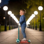 Dětská tříkolová koloběžka NILS Fun HLB1310 s LED zelená